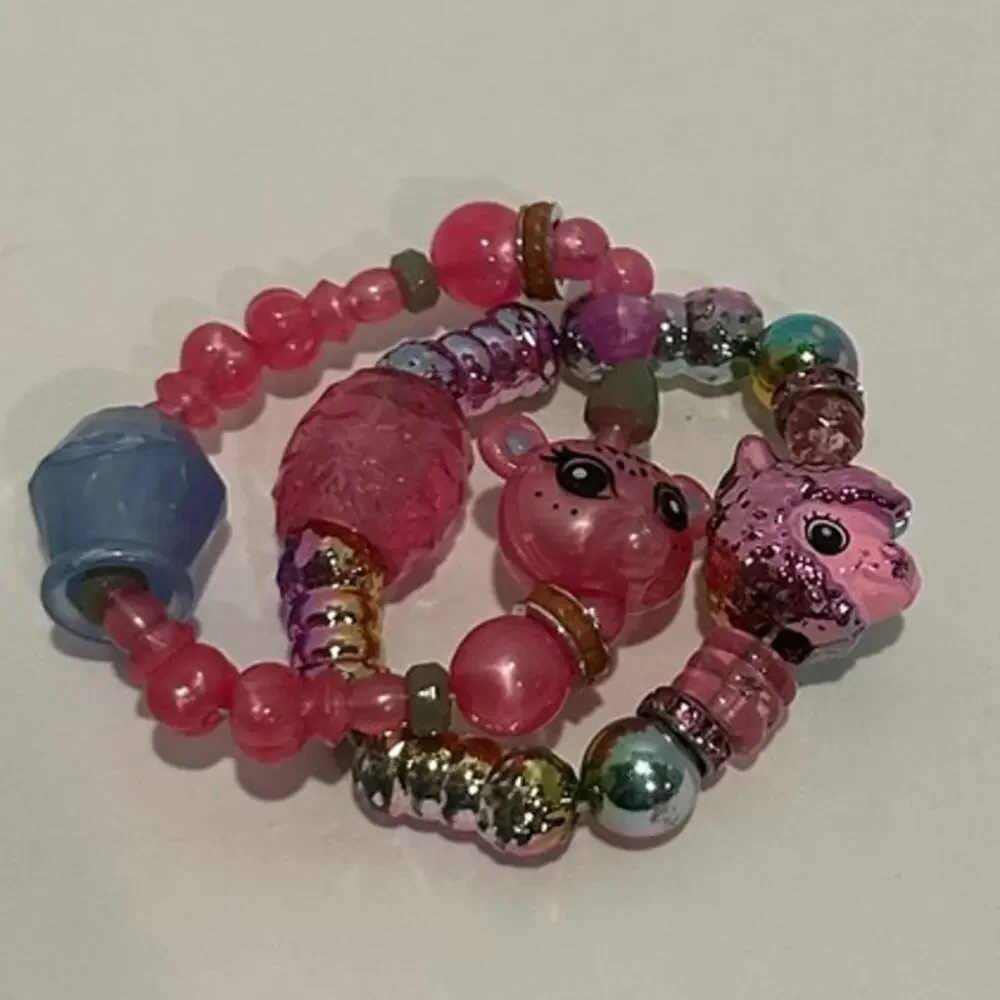 2 Twisty Petz Bracelets Lama and pink cheeta